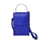 Cross body small satchel with ring handle