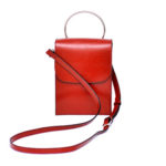Cross body small satchel with ring handle
