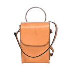 Cross body small satchel with ring handle