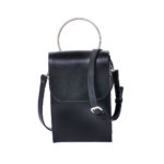 Cross body small satchel with ring handle