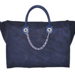 Tote bag with chain shoulder straps