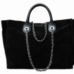 Tote bag with chain shoulder straps