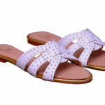 Interlinked leather slide