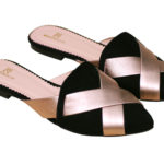 Pointed X backless loafer