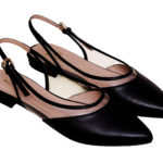 Pointed transparent sling back