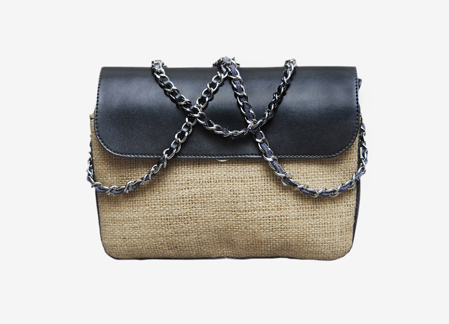 Midi cross body bag with chain strap